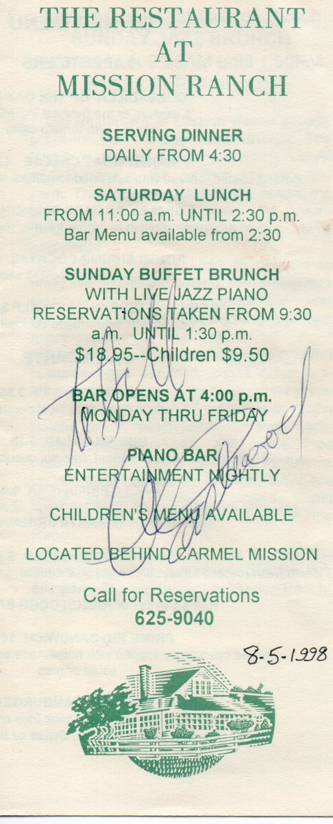 AntiqueEady's tweet photo. Hollywood Royalty added to the website today. Clint Eastwood signed Mission Ranch Menus. Check them out at
https://t.co/thngGarLLt https://t.co/8ZHVkyyiyY
