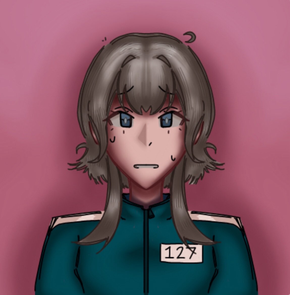 Nomovoice's tweet photo. A SQUID GAME OC I MADE 😭😭😭😭 #SquidGame2 #squidgame #SquidGame #oc #art #FirstPost https://t.co/jOyQBxr5LW