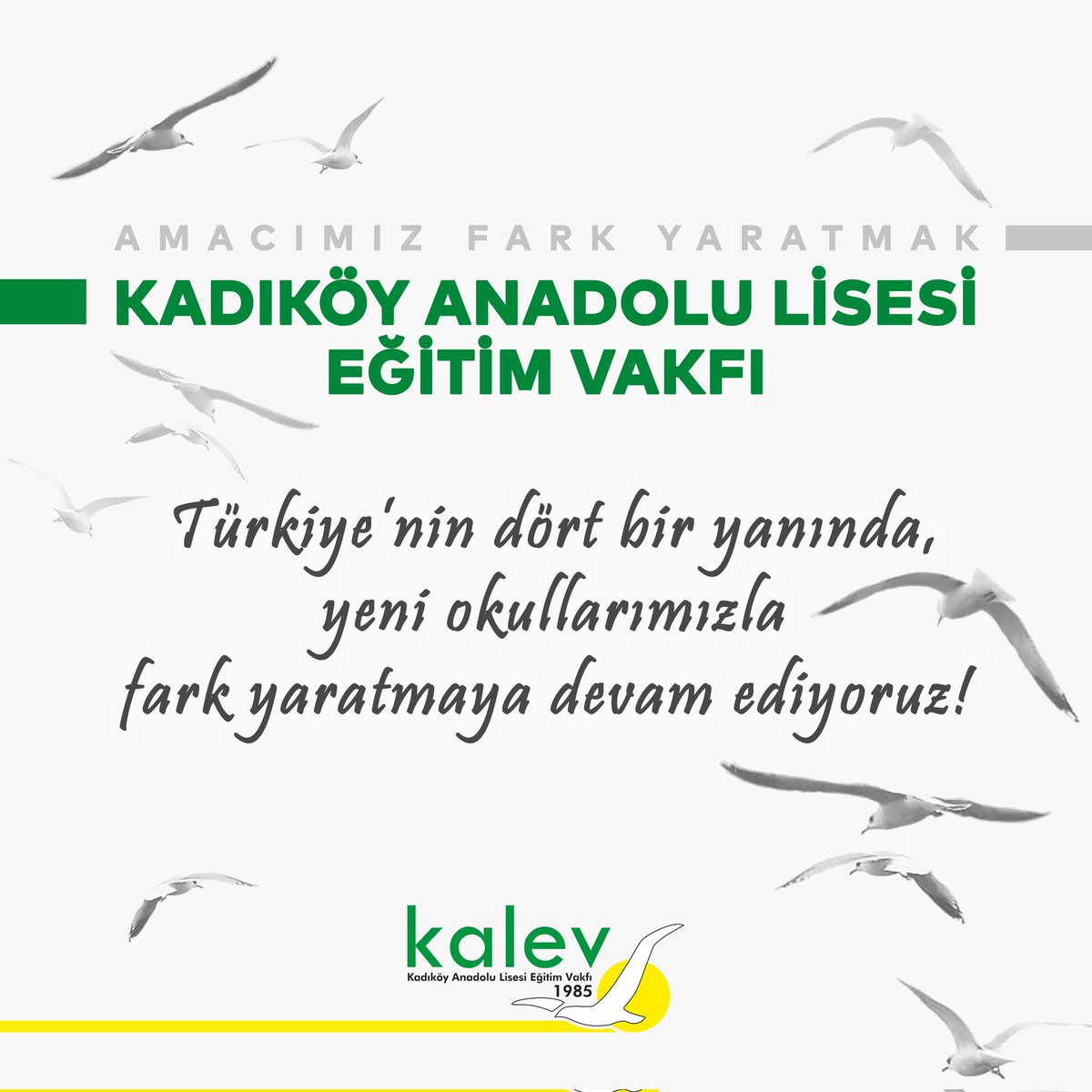 kalevegitim's tweet photo. KALEV Okulları, yeni kampüsleriyle, eğitim anlayışını ve fırsatını Türkiye’nin farklı illerine taşıyor!
2025-2026 Eğitim Öğretim Yılında; İstanbul/Kadıköy, Kayseri ve Van kampüslerimiz, bu stratejimizin bir parçası olarak faaliyete geçiyor. 💛💚
#kalev #eğitim https://t.co/ucFLX2Z82v