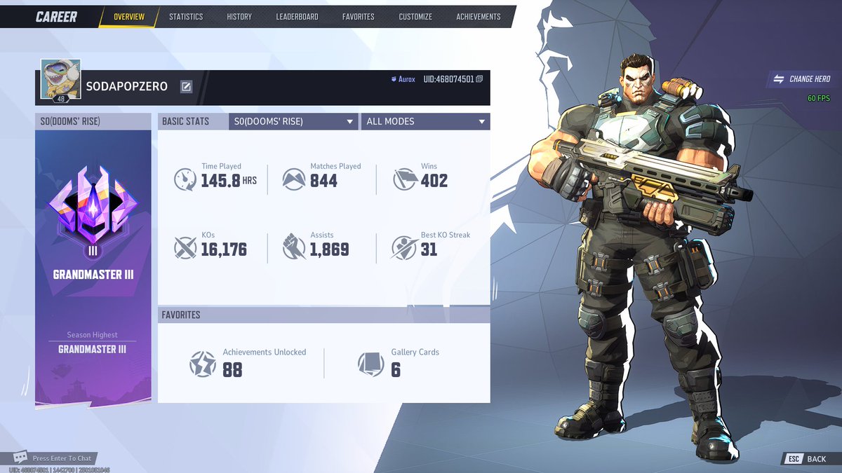 Proud of myself made it to Grand Master in marvel rivals it's been 5 years coming back to PC still have pain and shakes in my hand due to my nerve damage but Im getting better. The next big goal for this year get in top 500,stream and make videos again then join <a href="/ThisIsTeamEXE/">Team EXE 🎯</a>