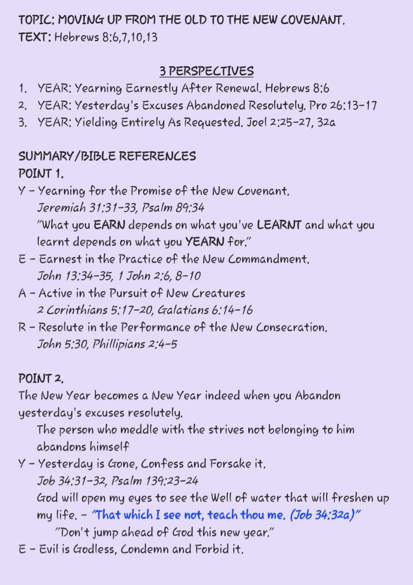 SAjeboriogbon's tweet photo. #CovenantServiceWithKumuyi || Sunday, January 5, 2025

TOPIC: MOVING UP FROM THE OLD TO THE NEW COVENANT

#PastorKumuyiSaid "What you EARN depends on what you've LEARNT and what you Learn depends on what you YEARN for."

#DLConversations #SundayNotes https://t.co/SVhHXh0j1F