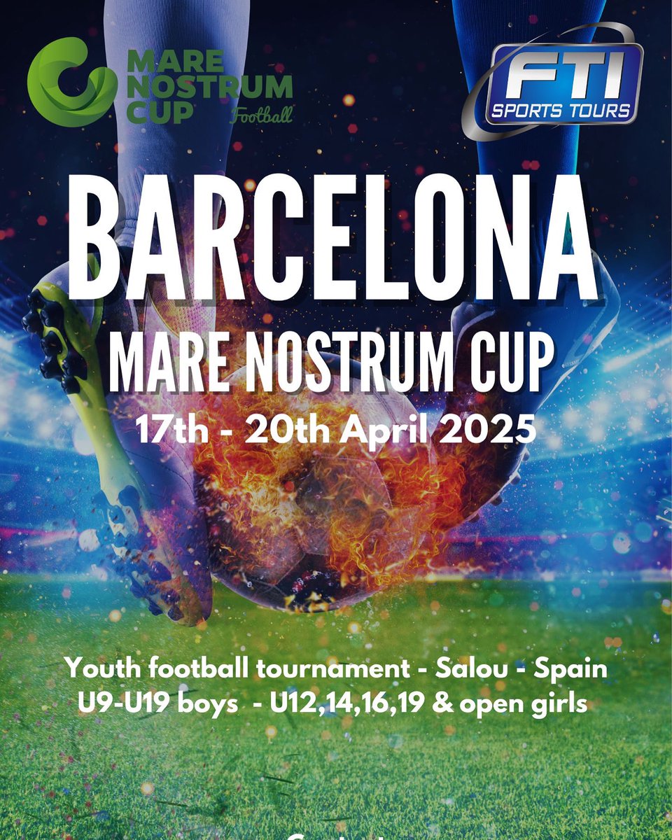 Spain4football's tweet photo. Any plans for a football tour for your club this year? We have options for juniors sides, academies and adult clubs. Tournaments, festivals, social tours, training camps. Bespoke packages based on your criteria. Tours@ftisportstours.com for info #football ⚽️🇪🇸 https://t.co/vjvFTrzlxS