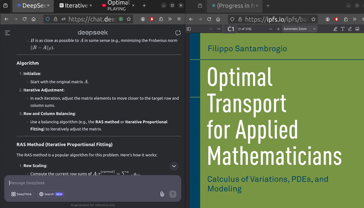 murage_kibicho's tweet image. I&apos;ve been reading this book alongside Deepseek.
The math is mathing.
The code is coding.
The Deepseek is deepseeking!
@deepseek_ai you made god!