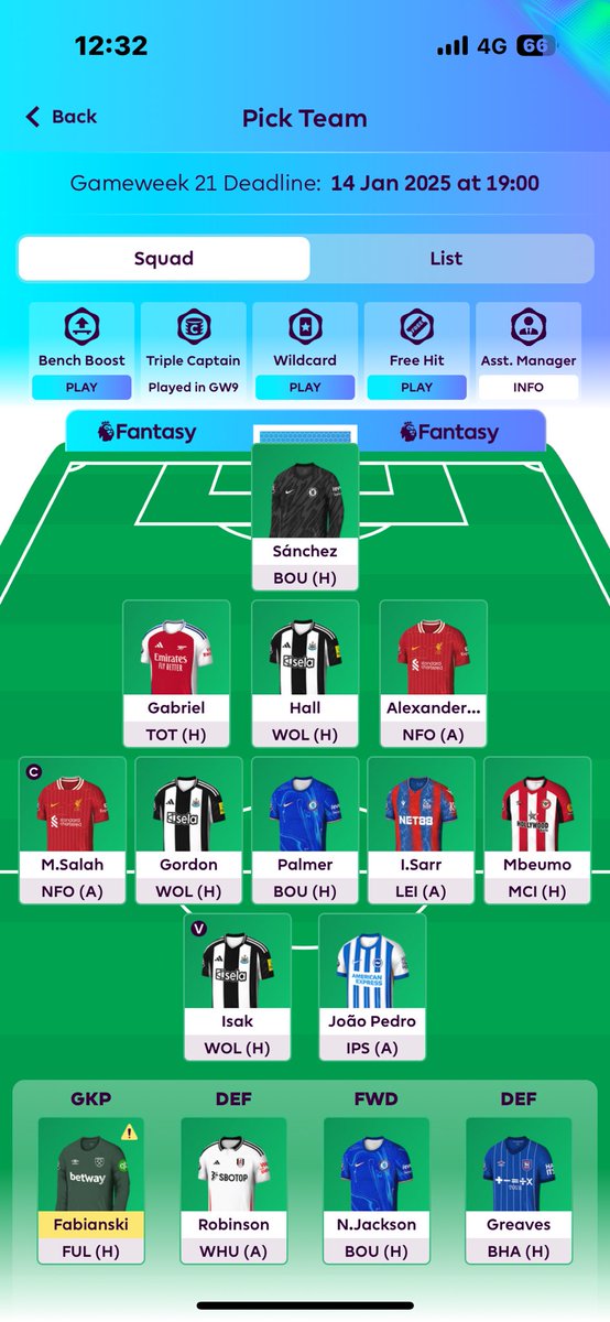 Hippothalamuss's tweet photo. @FPL__Raptor Wondering if bench boost could be an option… if Fabianski is fit, or I could just by Henderson/Pickford if he’s out…! https://t.co/voPCgzNJil