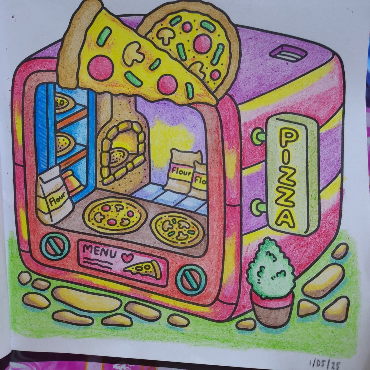 tengthana's tweet photo. First page and attempt using crayons https://t.co/0GLDLAqZRT