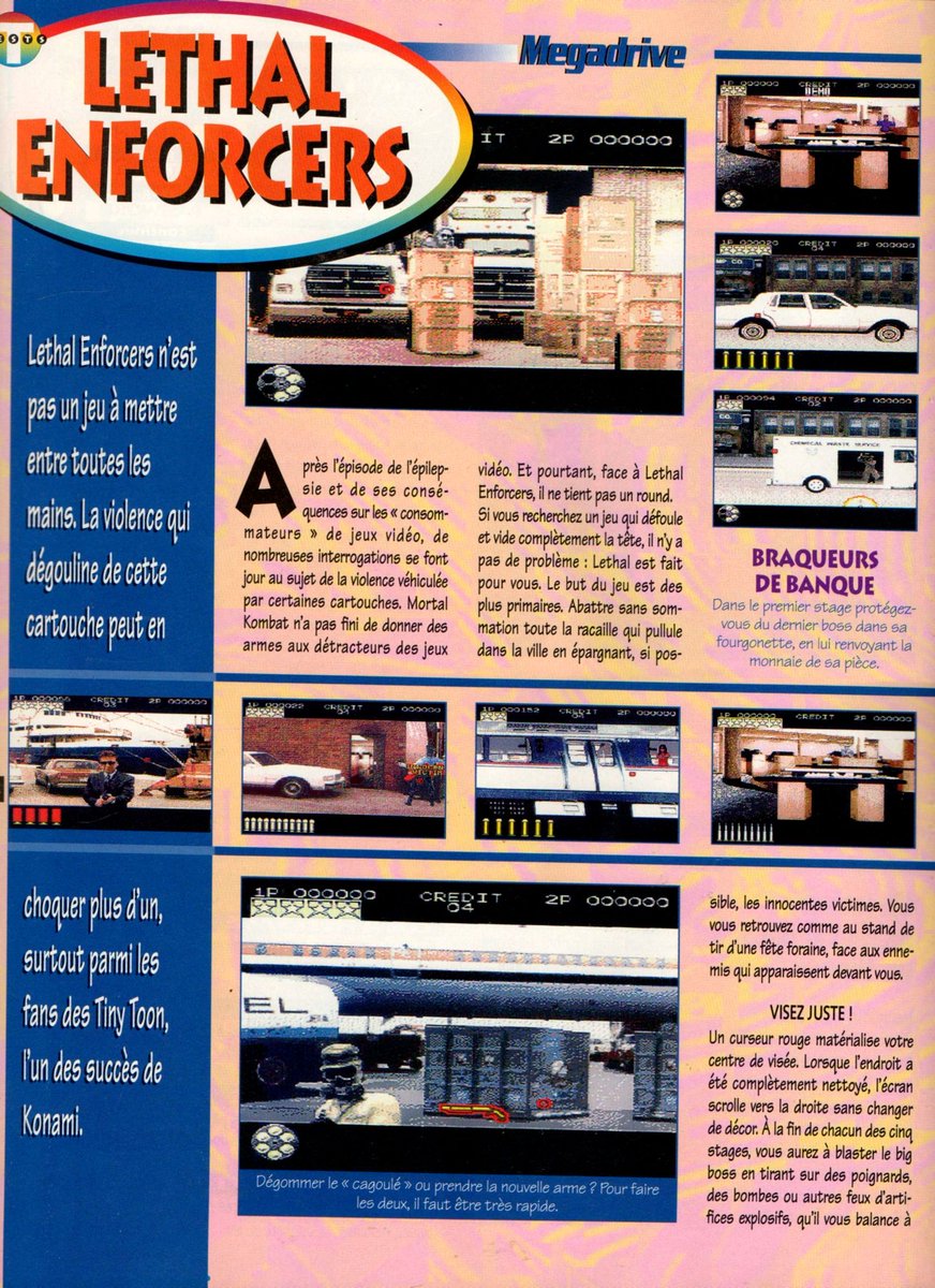 AllmightoFranky's tweet photo. On passe au portage (assez moyen quand même) du sympathique #LethalEnforcers sur la #Megadrive,et #tesserae sur #gameBoy.... 3/5 https://t.co/hxFkVHsg4c
