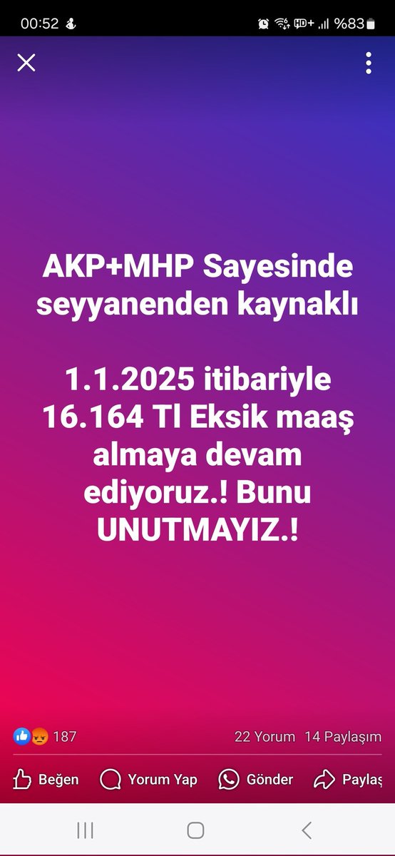 gjtn1234's tweet photo. Emekli Memurun 
Hak kaybı 16,164 TL sadece seyyanen zamdan olanı 
Enflasyon altında verilen zamları 
hesaplamadık daha 
#EmekliMemur 
#MemurEmeklisineAdalet https://t.co/TOfSLtfS0l