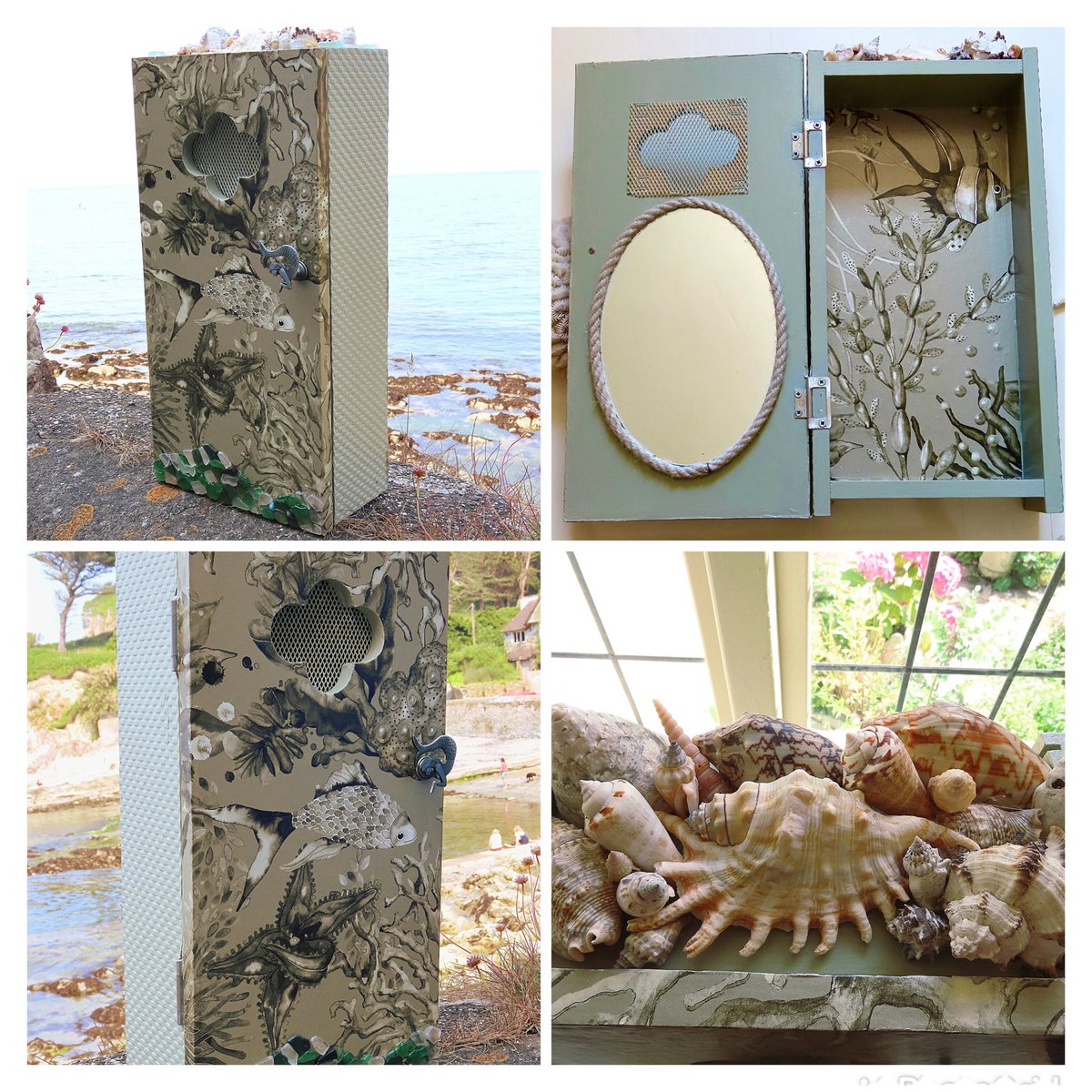 yvettetreasaden's tweet photo. Snow anyone? Remember summer with this lovely Mermaids Locker decoupaged and beautiful decorated with shells and sea glass. https://t.co/2K4iwgIs6g #craft #CraftBizParty #decoupaged #MermaidsLocker #oneoff https://t.co/g1UIclBfKf
