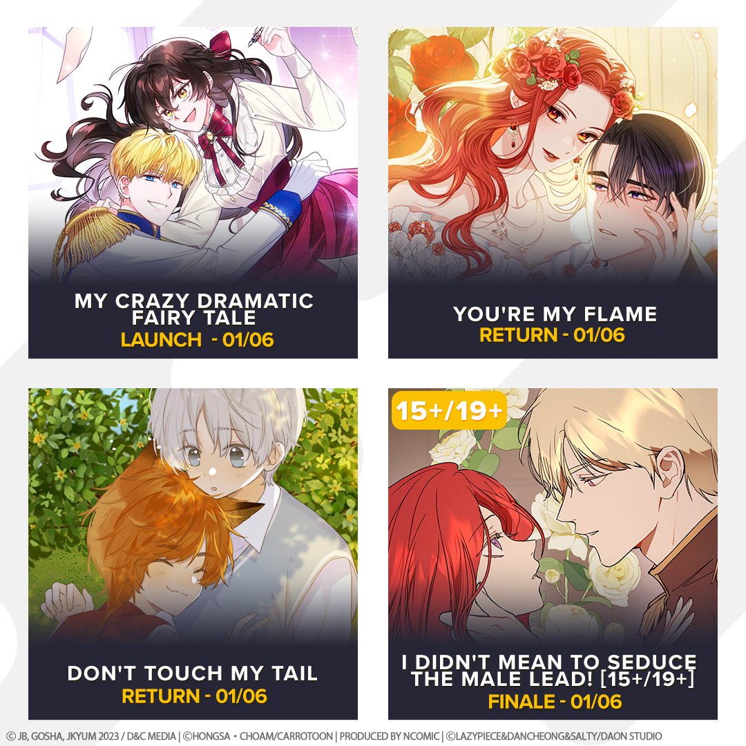 tapas_app's tweet photo. 📅 Ready for this week’s new releases? 🌟

Let us know which series you’re most excited to dive into! 👀👇

#manhwa #comic #manga #novels #TapasReleaseCalendar https://t.co/sTDZZNCYpc
