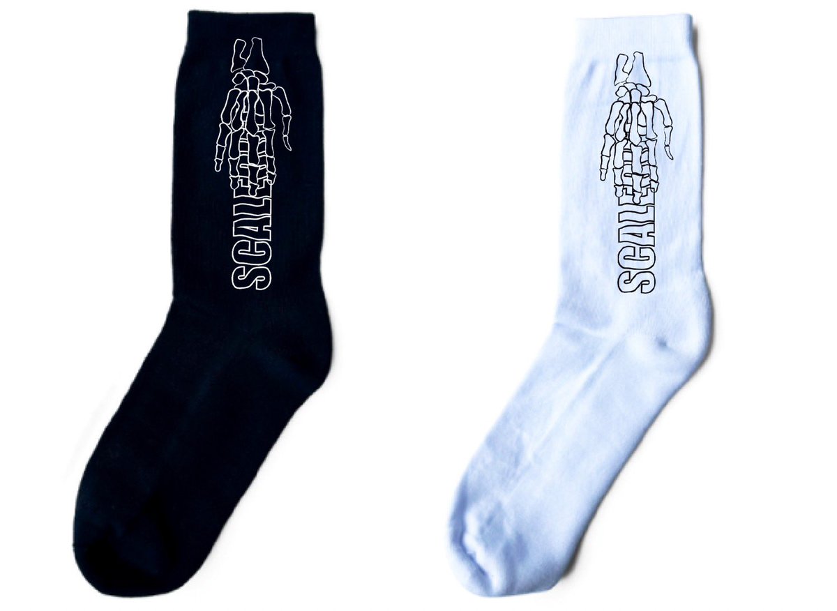 SCALEOUT_info's tweet photo. 【GOODS】

BONE LOGO SOCKS

design by @r04hate

1月11日自主企画から会場限定販売開始！ https://t.co/P8uZ7cdhsb