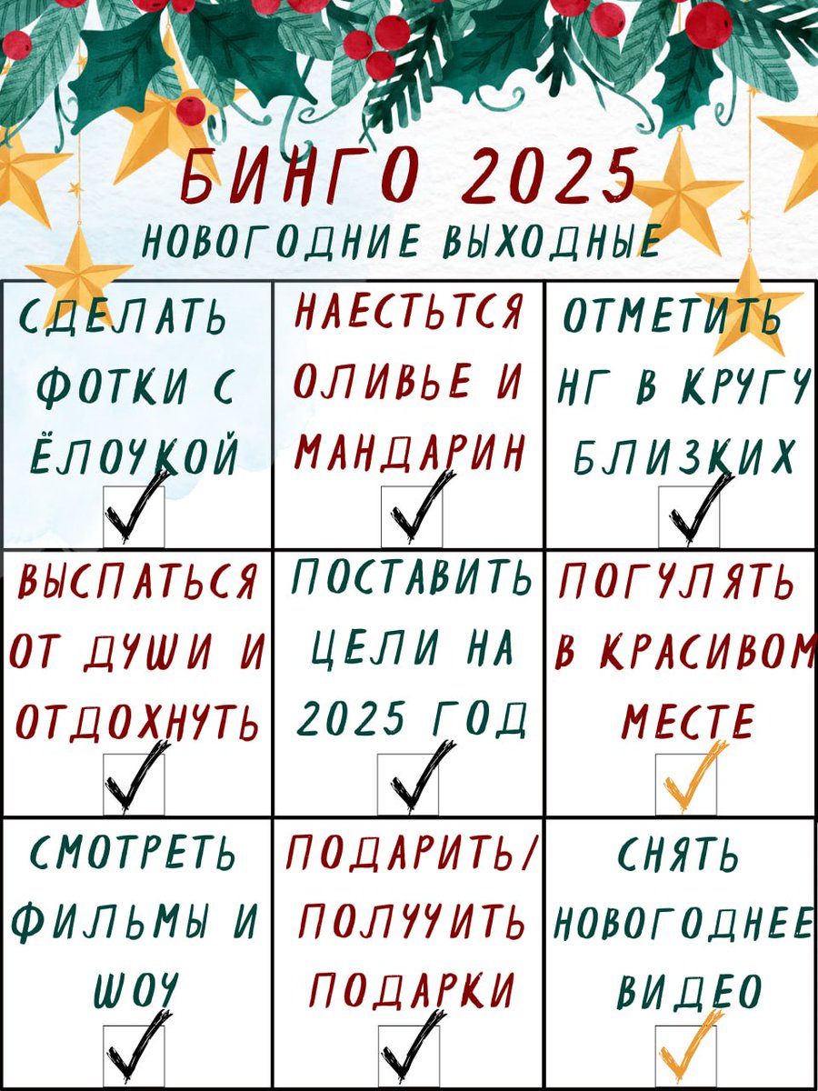 год только начался, а я уже столько всего сделала 🤭✨