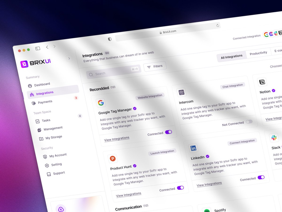 heyakash_design's tweet photo. ✨ App Integration Screen ⎯ Designed with the @brixuidesign
#UI #design #system #designsystem #user #Integration #uxdesign #uidesign #design #apps #appdesign #productdesign #figma #figmadesign #uiuxdesign #uxuitips #uxprocess #DailyUI