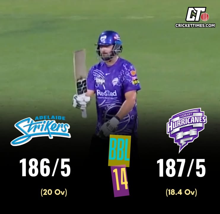CricketTimesHQ's tweet photo. Fourth win in a row for Hobart Hurricanes
Scorecard: https://t.co/vq7QdYz7XB
#cricket #BBL14 #BBL #T20 #HHvAS #CricketTwitter https://t.co/HxAfJrwCaq