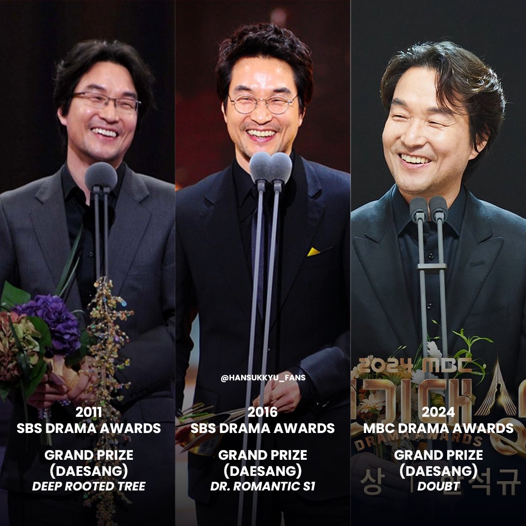 hansukkyu_fans's tweet photo. Congratulations #HanSukkyu on your 3rd Daesang (Grand prize) 🥹🙌🏼
2011 SBS DRAMA AWARDS - #DeepRootedTree
2016 SBS DRAMA AWARDS- #DrRomantic S1
2024 MBC DRAMA AWARDS - #Doubt
#MBCDramaAwards2024
#한석규 #2024MBC연기대상
#이토록친밀한배신자 #Doubt https://t.co/gwGN641EY0