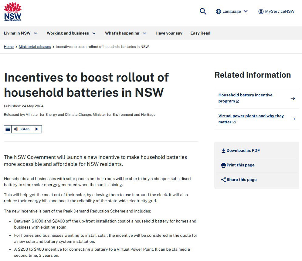 SXR_TOKEN's tweet photo. 🌟 The SXR Revolution is Here – Don’t Get Left Behind! 🌟

🚨 Breaking Milestone: Sustainix Renewable is on track to complete 1,700+ battery installations across NSW, backed by the government’s groundbreaking energy incentives.

This isn’t just another project – it’s a movement reshaping the future of renewable energy!

💡 Key Highlights You Can’t Ignore:

• Up to $2,400 in subsidies for household battery installations, driving massive adoption.
• An extra $250-$400 incentive for connecting to Virtual Power Plants.
• Sustainix is leading the charge in this rapidly growing market – and you can be part of it.

🔥 Why SXR is Your Opportunity:
This is more than a token – it’s the backbone of a real-world utility project already making waves.

The renewable energy sector is booming, and SXR is positioned to capitalize on every milestone as the demand for sustainable solutions soars.

⏳ Time is Running Out!
The presale is your exclusive chance to ride this wave before the rest of the world catches on. Don’t wait until it’s too late.

🔗 Secure Your Spot Now:
👉 https://t.co/rNYFSLXtEh

💬 The energy revolution is happening now. Will you watch from the sidelines or claim your stake in the future? 🚀