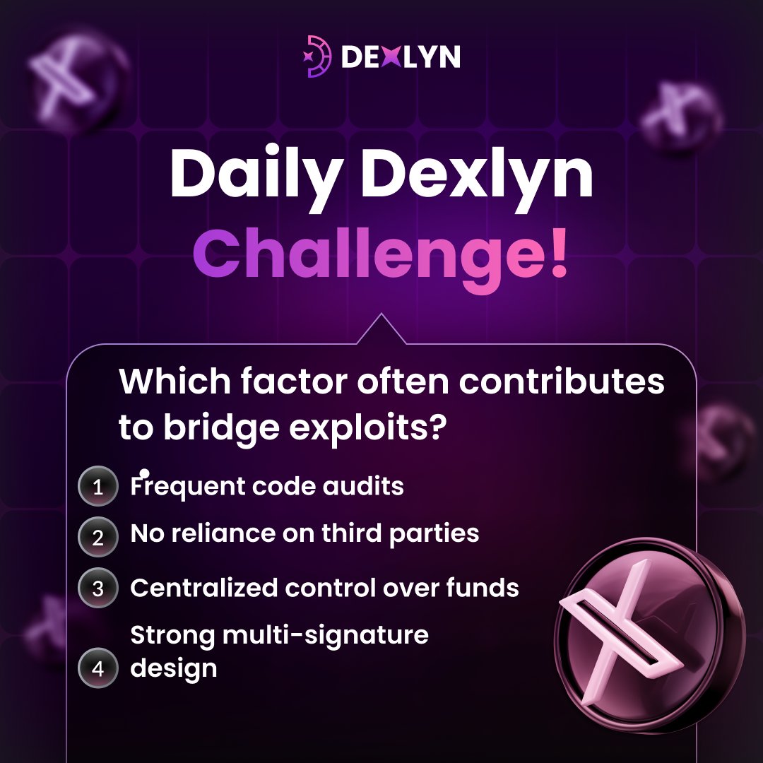 💎 Don’t miss today’s challenge—answer now and earn those points! 🚀 

#Dexlyn #TradingPreLaunch #LaunchAlert #Trading #Web3 #DEX