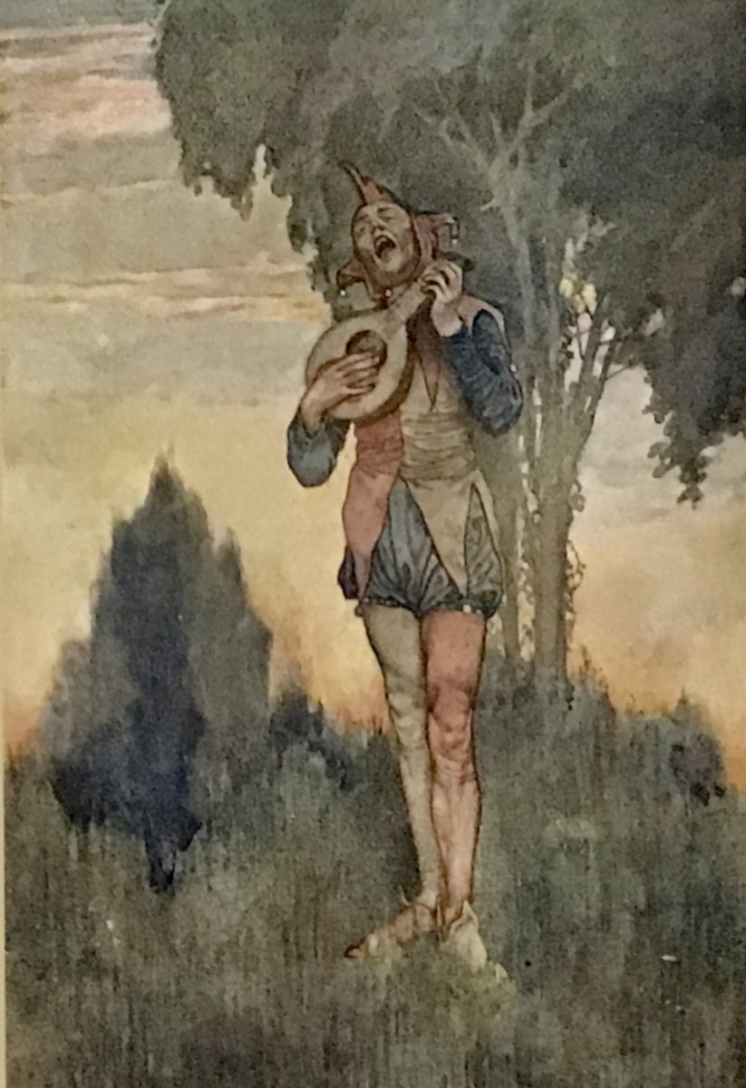 morrablibrary's tweet photo. The final treasure in our 12 days of Morrab Library collections. #Shakespeare’s ‘Twelfth Night’ is set on the eve of #Epiphany. Our library holds many versions of this play,but few as beautiful as this edition illustrated by English cartoonist W. Heath Robinson. #LibraryTreasures https://t.co/hnMVxiGguu