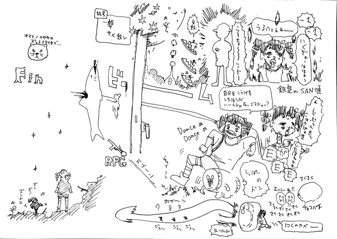 連休最終日は娘氏とTRPGしてました。
リアルタイム落書きするの楽しいぞな… 