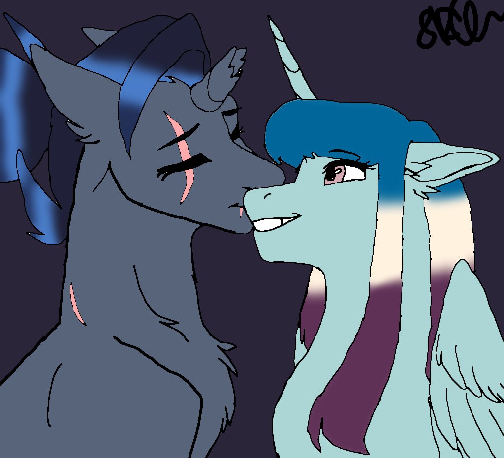 King lunar and rainbow Jack are a vary cute couple 🥺🫶🏻