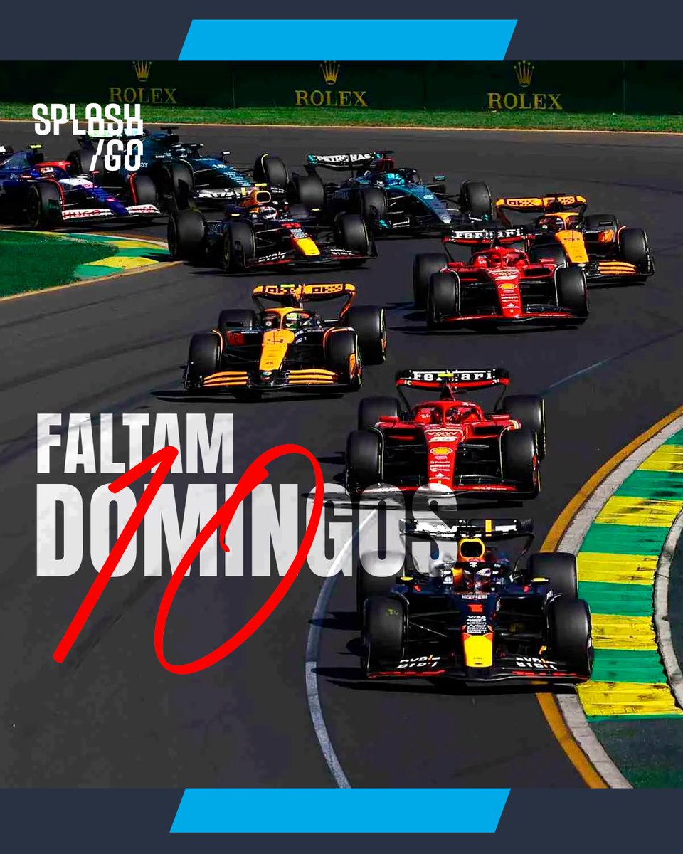 splashand_go's tweet photo. Já estão contando os dias? Faltam 10 domingos para a volta da Fórmula 1 em Melbourne. Grande GP da Austrália.

#splashandGo #f1 #10dias #gpaustralia https://t.co/9duIEo5E3u