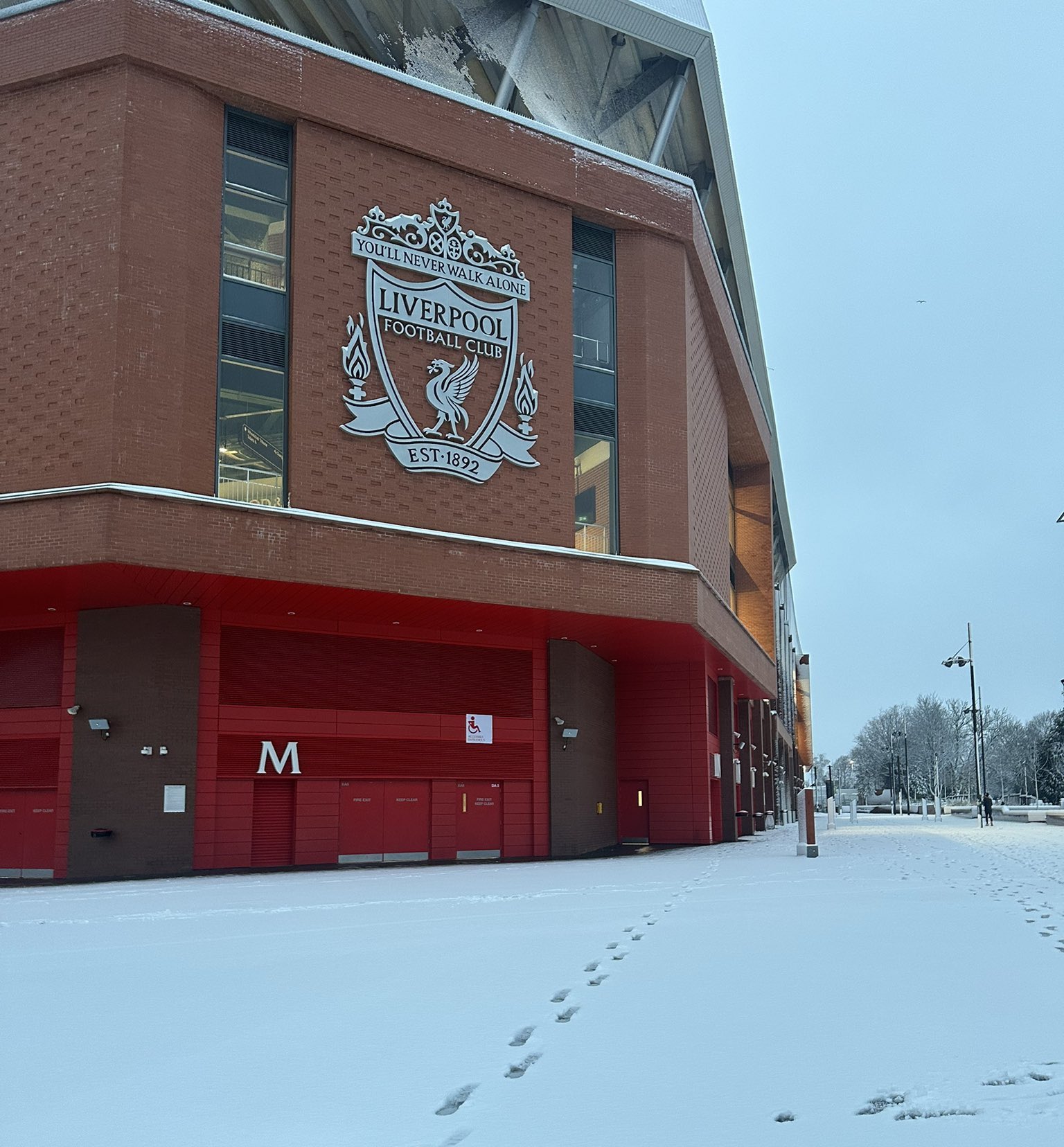 Anfield, en las horas previas del Liverpool-United.