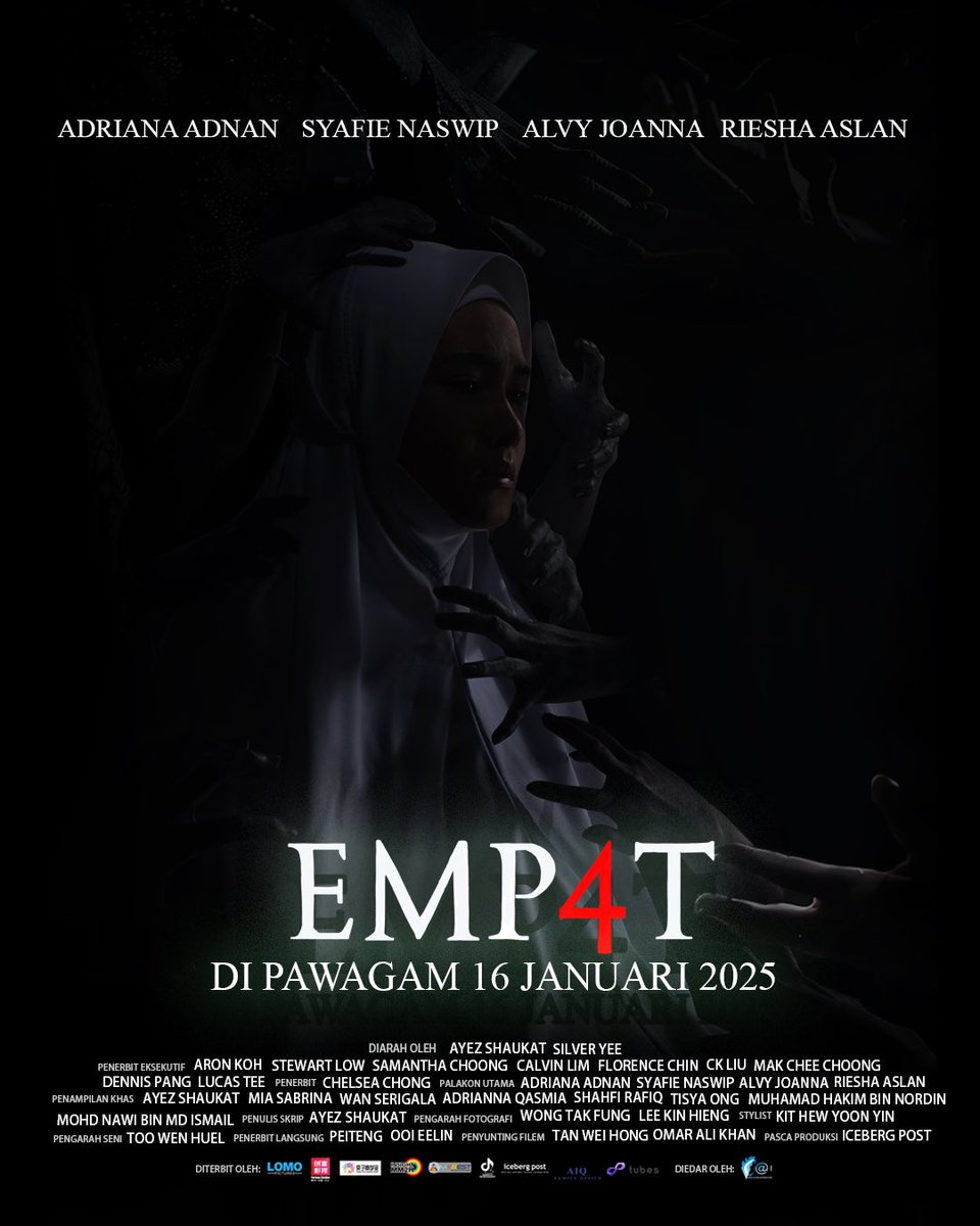GSCinemas's tweet photo. Berani tak nak hadap kisah seram penuh misteri dan kejutan ni? 🫣👻
#Emp4t, filem yang confirm buat korang tak senang duduk, bakal menghantui pawagam 16 Januari ni!
#Emp4t #empatbersamaselamanya
#filemmalaysia #filemseram https://t.co/hRtge1LuW3