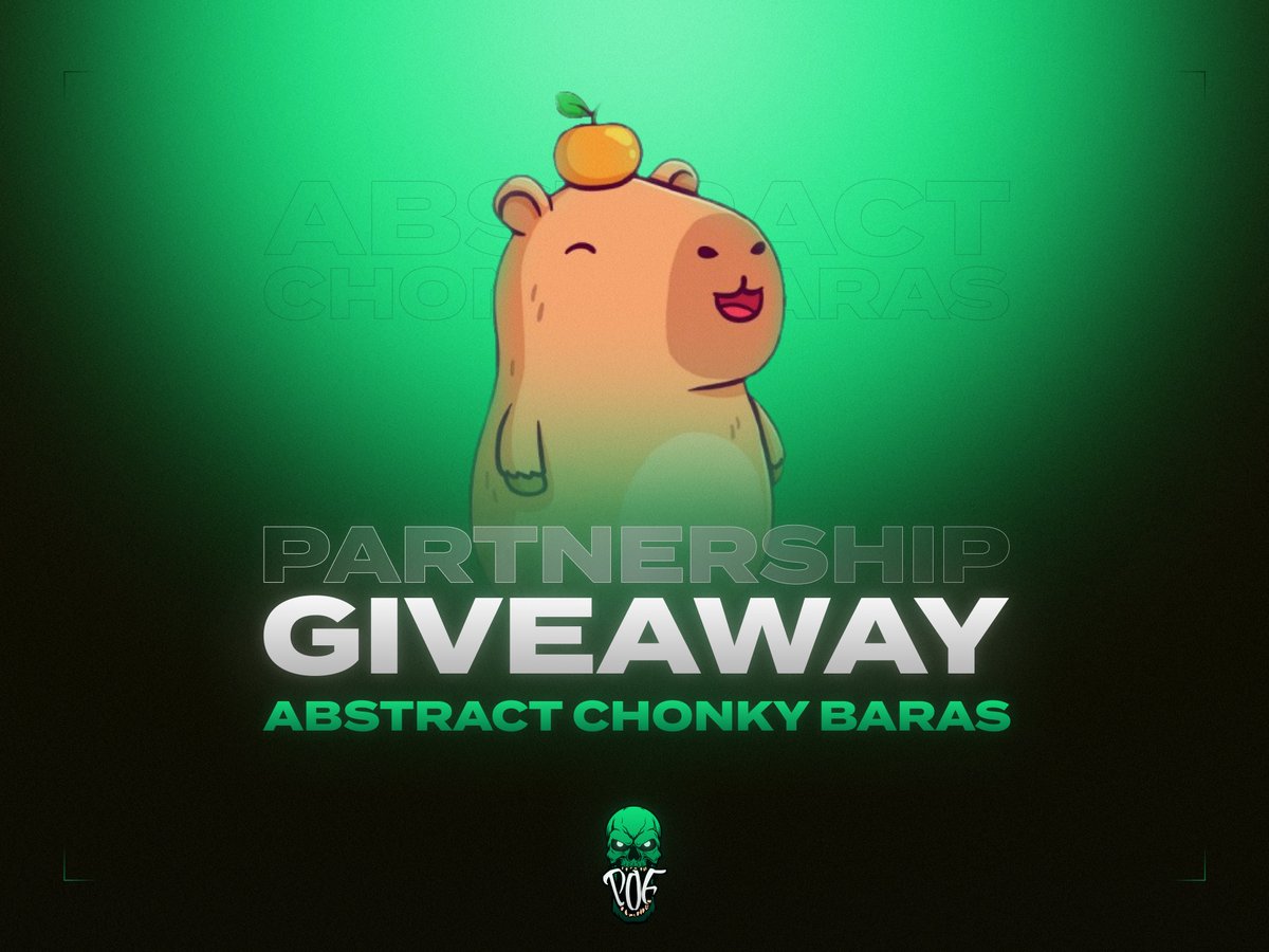 The_POF_'s tweet photo. Partner Giveaway 7 GTD WL from @chonkybaras_nft    

Chain Abstract ✳️

- Follow @chonkybaras_nft &amp; @The_POF_  
- ❤️🔁
- Drop Wallet

⏰ 24 hours.

There will be 7 winners.

The winners will be added to the contract.

Good luck! https://t.co/FeEzcutzg2