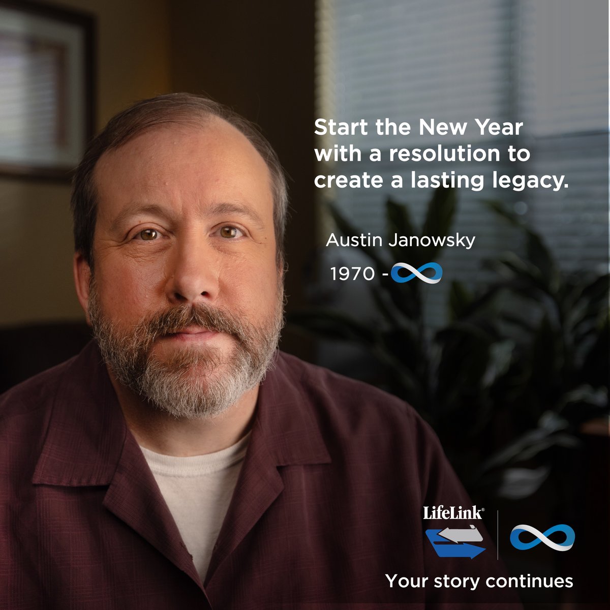 LifeLinkFL's tweet photo. Every New Year, we set resolutions for change and growth. This year, we invite you to make the most meaningful and impactful resolution of all — leave a lasting legacy. 💙♾️ https://t.co/TXUmlU1Zjp #LifeLinkInfinity #YourStoryContinues #OrganDonation https://t.co/XHw8wmrkpQ