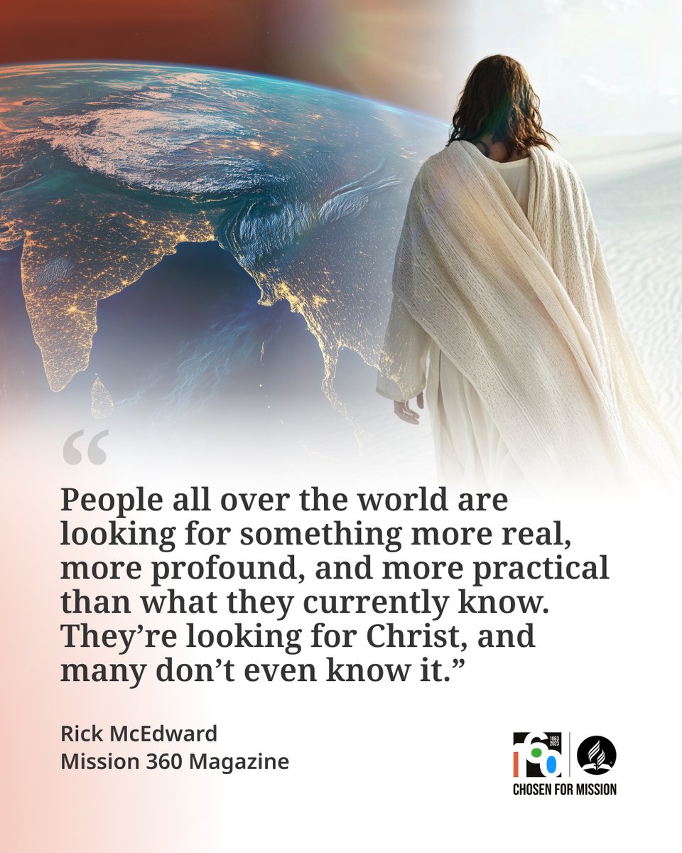 adventistchurch's tweet photo. Across the globe, hearts seek something more profound, often unaware they’re seeking Christ. Let's illuminate their path. ✨ https://t.co/69XIhCiNES