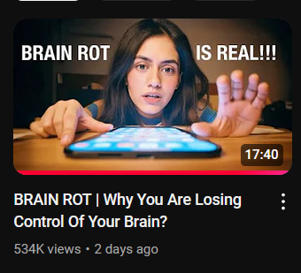 hridayHZ's tweet photo. @achinamayya would this would video mean @AevyTv  will stop posting shorts and reels after the video on "brain rot" or will it continue to contribute to the same phenomenon? (short bursts of info are a contributor too as per your video) https://t.co/pP2zuGdblf