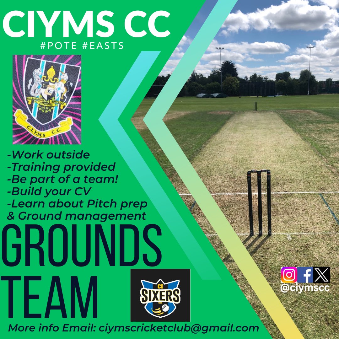cicricketclub's tweet photo. ‼️Volunteer Opportunities‼️

We are looking to expand our volunteer base across a number of areas, and we want you! 🫵
Bring your fresh ideas, enthusiasm and energy to help the club 💪🏻🫡
#POTE #EASTS https://t.co/awK9USaM6t