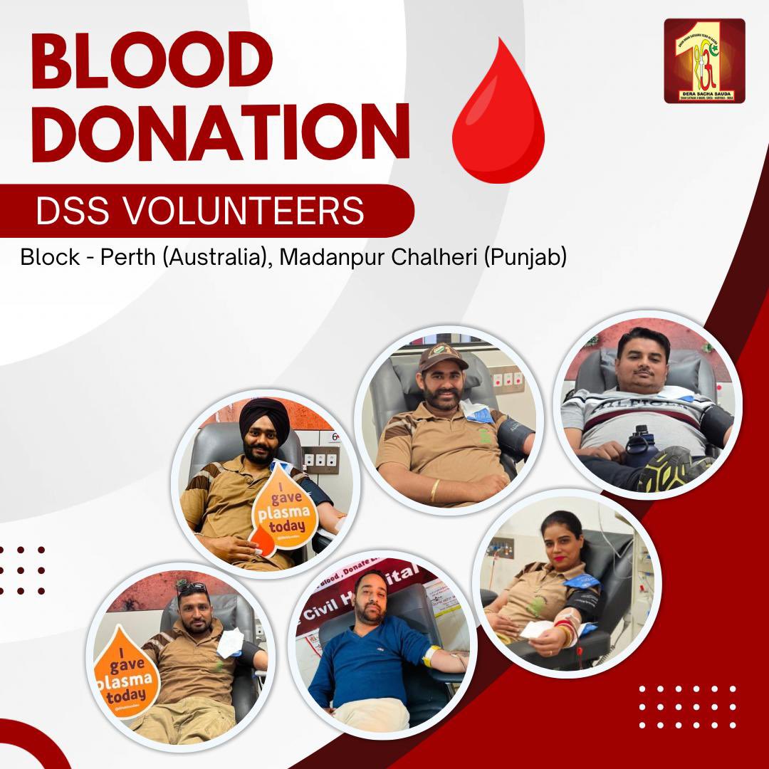 DSSNewsUpdates's tweet photo. Be the reason someone gets a second chance at life!
Taking inspiration from the selfless teachings of Saint Dr. MSG Insan, #DeraSachaSauda volunteers are turning compassion into action through blood donation. With every drop, they're painting a brighter future for those in need. Let's applaud their noble efforts and join this wave of humanity! 

#LifeInEveryDrop #RaktDanMahadan #SaintMSG #SavingLives #TrueBloodPump