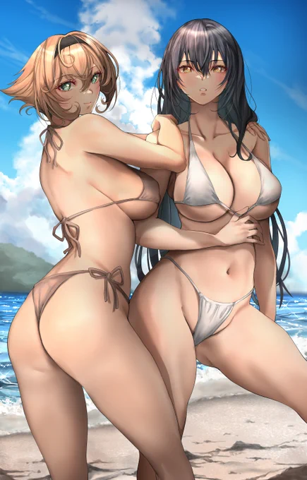陸奥&長門季節外れだけど2025年とりあえず最初に完成させた絵になります!笑 