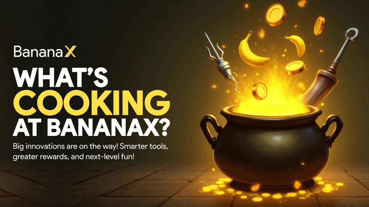ApeFi_fun's tweet photo. 🤔 What’s Cooking at BananaX? 🍳

Our team is working on something MASSIVE, and we can’t wait to share it with you! 🌟

🚀 More fun, more rewards, and a whole new way to trade.Stay connected.

Join Now: https://t.co/jbxefS3BpG

#BananaX #AIAgent #Crypto #TradeSmarter https://t.co/kQu7wobGqe