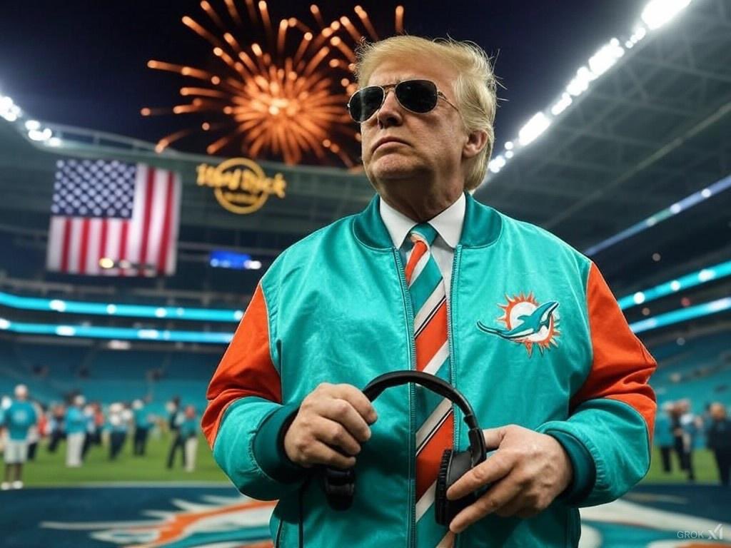Phinhub's tweet image. 🚨 REPORT: With Chris Grier potentially being on the move, the Miami Dolphins are strongly considering bringing in President Donald Trump for GM. 

Make the Dolphins Great Again!

#Phinhub | #MiamiDolphins | #GoFins | #NFL