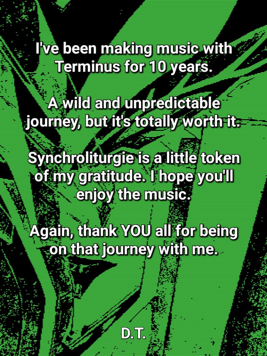 Synchroliturgie release date is tomorrow 06/01/2025 (6th of January 2025)
But meanwhile, a few words for you all.
Tl,Dr thank you ALL for being on that journey with me.
