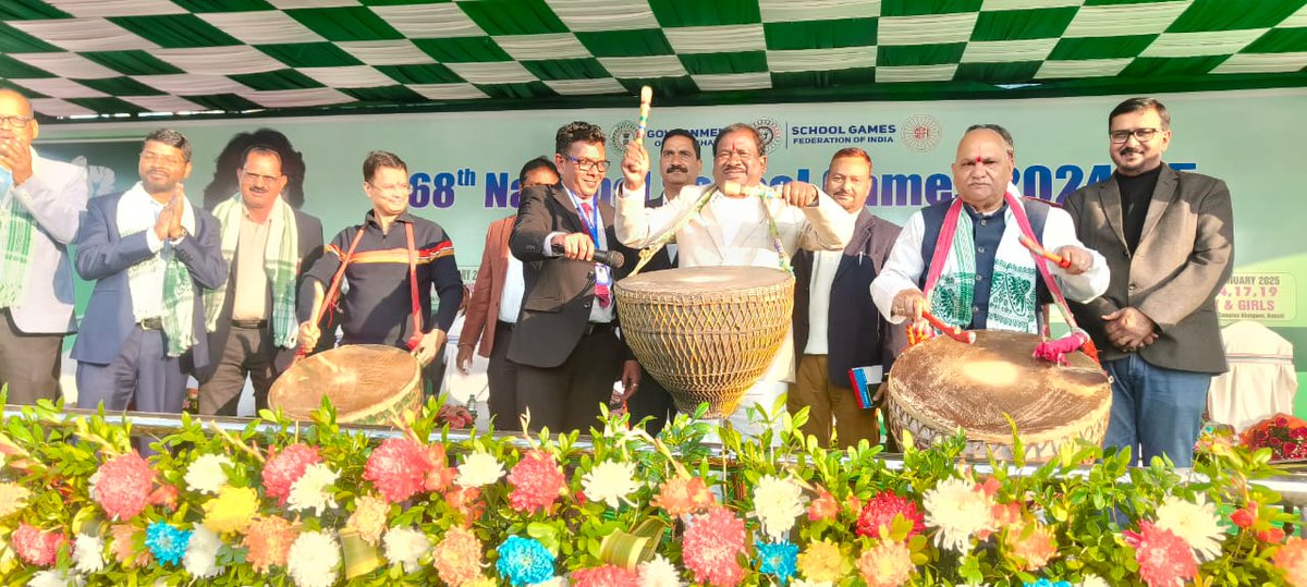 आज रांची स्थित बिरसा मुण्डा फुटबॉल स्टेडियम,मोरहाबादी में 68वां राष्ट्रीय स्कूली खेल प्रतियोगिता 2024-25 में देश के विभिन्न राज्यों के खिलाड़ियों ने हिस्सा लिया जिसमें "स्कूल गेम्स फेडरेशन ऑफ इण्डिया" ने 05 खेलों का मेजबानी दिया है।