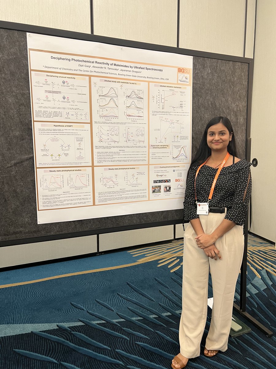 Sivaguru Lab (@sivagurulab) on Twitter photo Great start to the new year at the 2025 IAPS conference. Proud of <a href="/diptig096/">Dipti Garg</a> <a href="/m_kavyasree/">Kavyasree Manal</a> <a href="/aakratikushwaha/">Aakrati kushwaha</a> who won awards.
DOE travel award winners - Kavya & Aakrati (Sivaguru group)
Nanoscale poster award – Dipti (Sivaguru/Tarnovsky groups). <a href="/BGSUchem/">BGSU Chemistry & Photochemistry</a> <a href="/DeanSchendel/">Dean Ellen Schendel</a> <a href="/Pres_Rogers/">Rodney K. Rogers</a> Great start to the new year at the 2025 IAPS conference. Proud of <a href="/diptig096/">Dipti Garg</a> <a href="/m_kavyasree/">Kavyasree Manal</a> <a href="/aakratikushwaha/">Aakrati kushwaha</a> who won awards.
DOE travel award winners - Kavya & Aakrati (Sivaguru group)
Nanoscale poster award – Dipti (Sivaguru/Tarnovsky groups). <a href="/BGSUchem/">BGSU Chemistry & Photochemistry</a> <a href="/DeanSchendel/">Dean Ellen Schendel</a> <a href="/Pres_Rogers/">Rodney K. Rogers</a>