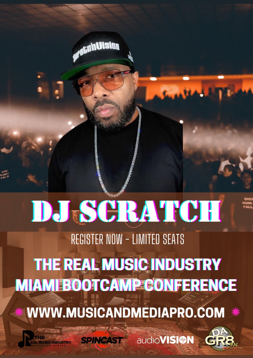 SibrenaStowe's tweet photo. The legendary @DJScratch will be in the building w/major pros on 1.11.25 The Real Music Industry Bootcamp Conference MIAMI 🎶 Reserve ur spot https://t.co/7gjuGEMjD2 #grammywinner #dj #producer #yfp #viral #interview #miami #trending #exclusive https://t.co/Q46SJI7SP3