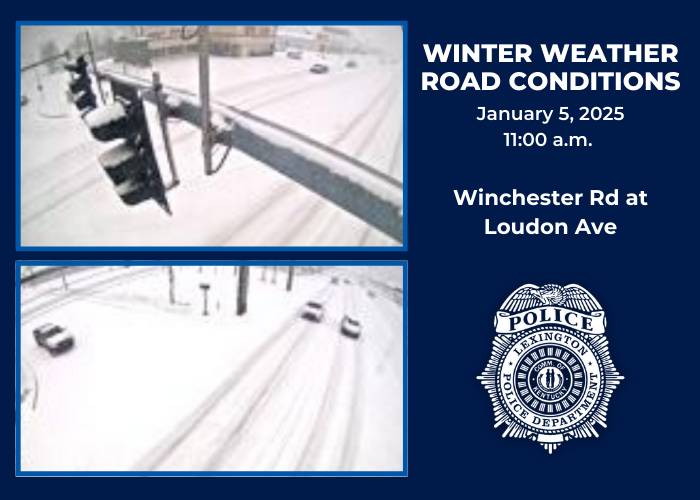 lexkypolice's tweet photo. View the live-time traffic cameras to check road conditions at https://t.co/LuObgTesFI

From 9 am today to 11:30 am, officers have responded to the following weather-related calls.
Injury Collisions: 2
Non-Injury Collisions: 17
Motorist/Citizen Assists: 7
Traffic Hazards: 3 https://t.co/1dWcQiV6Nw