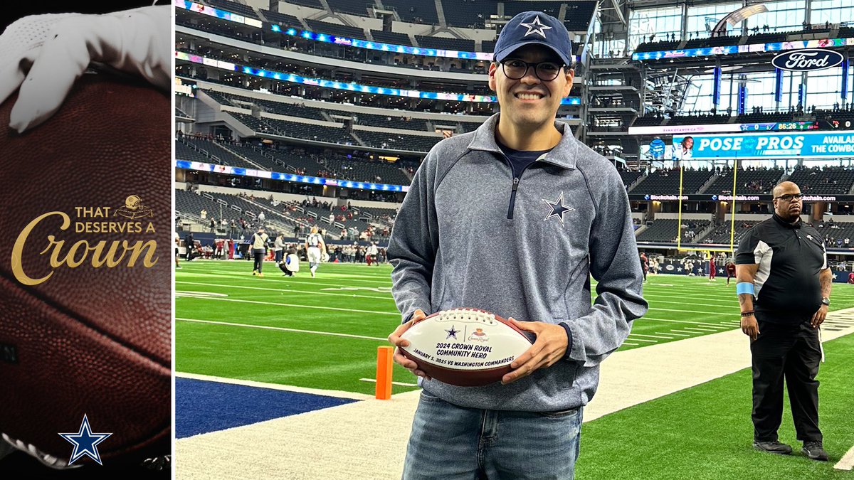 Dallas Cowboys (@dallascowboys) on Twitter photo Congratulations to Samuel and thank you for your tireless efforts to make DFW a better place with <a href="/SalArmyNTX/">Salvation Army North TX</a> ➡️ bit.ly/3Zrm63H
#ThatDeservesACrown | <a href="/CrownRoyal/">Crown Royal Official</a> Congratulations to Samuel and thank you for your tireless efforts to make DFW a better place with <a href="/SalArmyNTX/">Salvation Army North TX</a> ➡️ bit.ly/3Zrm63H
#ThatDeservesACrown | <a href="/CrownRoyal/">Crown Royal Official</a>