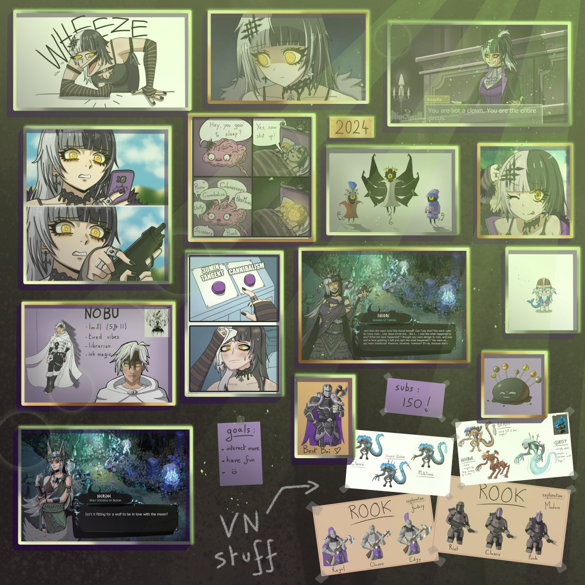 NobusLair's tweet photo. 2024 recap!
maybe I need to branch out..
#ShiorinSketch https://t.co/EJya9DfKku