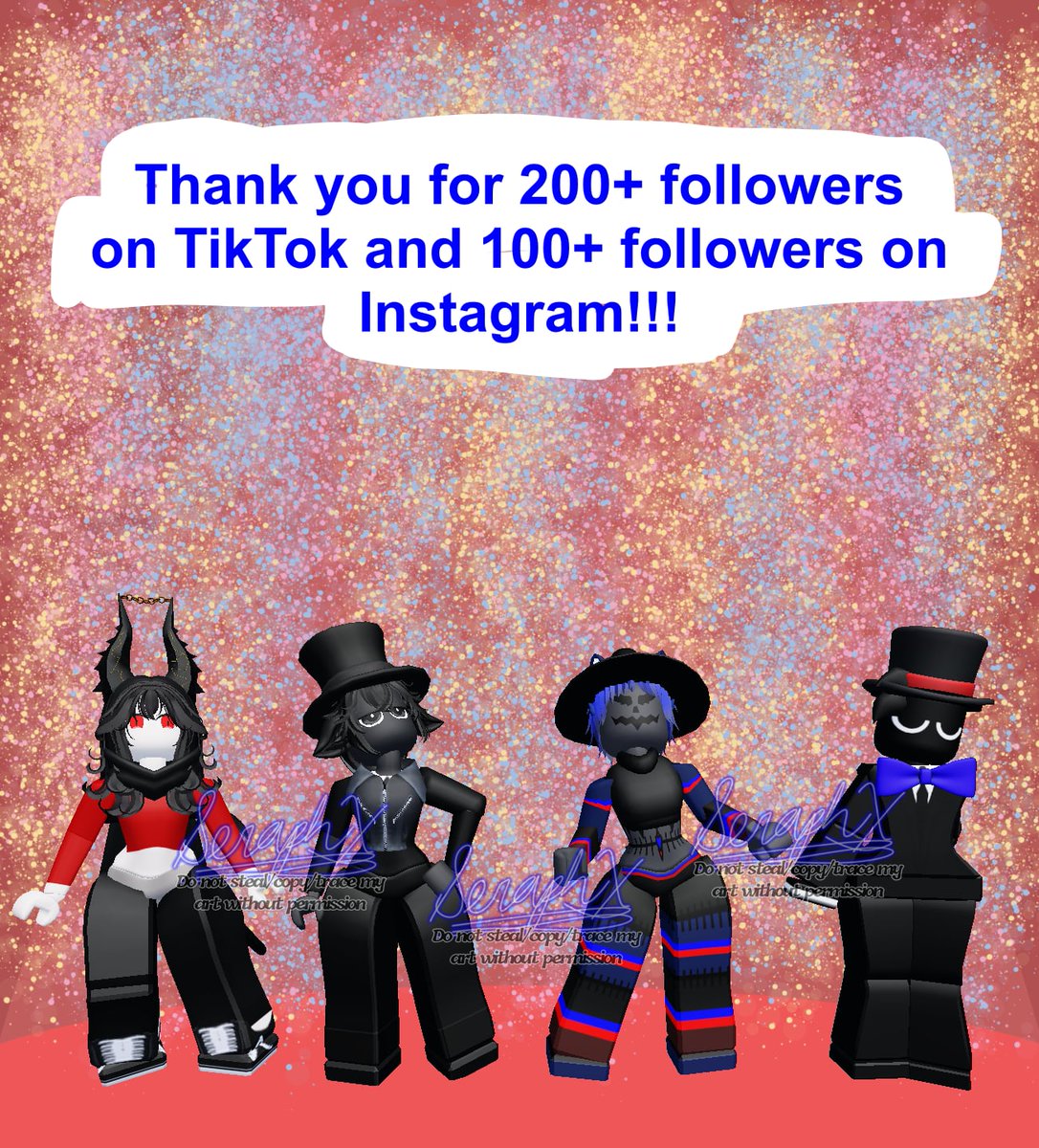 SeraphX2001's tweet photo. Celebrating both TikTok and Insta (CAC Roblox)
(Read Description down here)
#FYP #CatalogAvatarCreator #Roblox #Serim #MissBlackHat #Seraph #Gonika #OCs https://t.co/6rHh3hOVRl