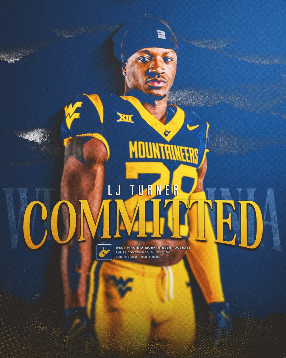 LJ Turner (@ljturner04) on Twitter photo I am beyond excited to say I’m committed to WVU.i want to thank <a href="/RealCoachRod/">Rich Rodriguez</a> <a href="/CoachChadScott/">Chad Scott</a> and <a href="/WVUfootball/">West Virginia Football</a> for giving me an amazing opportunity 🔵🟡 I am beyond excited to say I’m committed to WVU.i want to thank <a href="/RealCoachRod/">Rich Rodriguez</a> <a href="/CoachChadScott/">Chad Scott</a> and <a href="/WVUfootball/">West Virginia Football</a> for giving me an amazing opportunity 🔵🟡