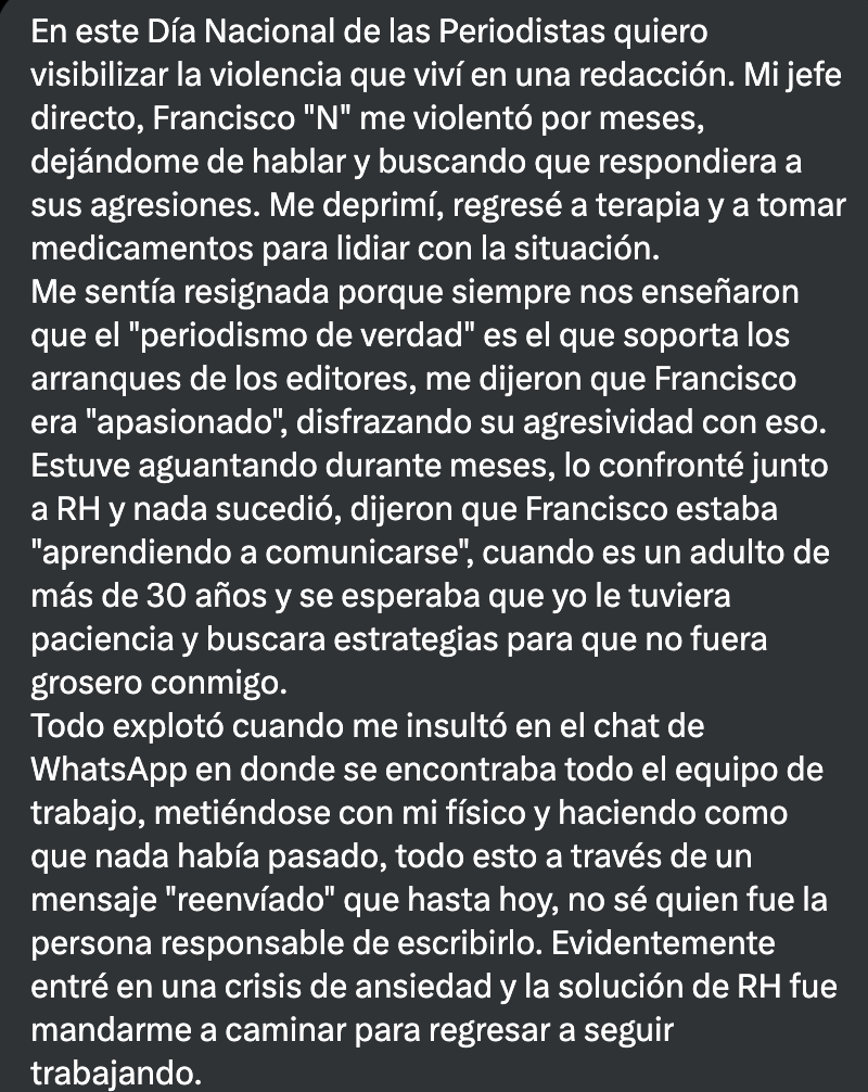 MediosTerror's tweet photo. Basta del acoso laboral y burlas en las redacciones.
@heraldodemexico https://t.co/8XTRyJvlms