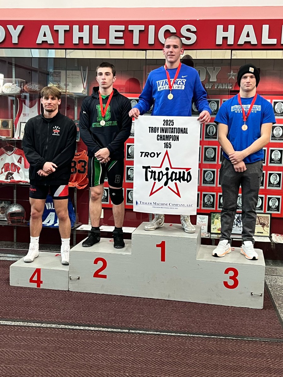 Congratulations Owen Zickafoose on your 4th place finish at the Troy Invitational!