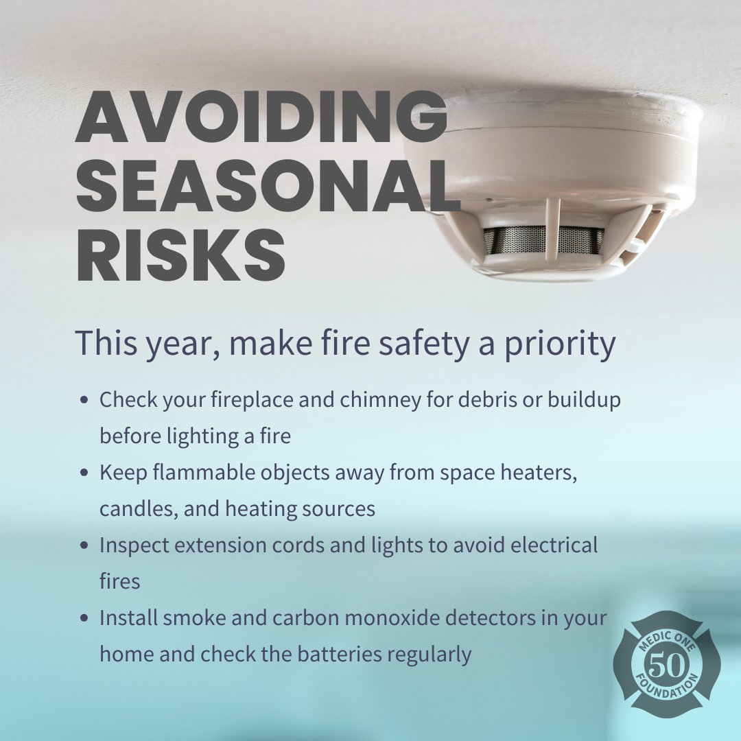 Winter brings the warmth of cozy fires and holiday lights, but it also brings an increased risk of fire.  Staying vigilant about fire safety is a crucial part of protecting your home and loved ones during the winter months. Check your home today!