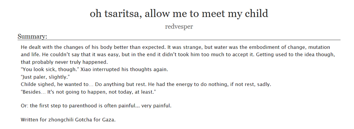 🌰 new zhongchi fic!

🌰 written for @brera_mei as part of <a href="/zclaction/">Zhongchili Gotcha for Gaza</a> 
🌰 4065 words
🌰 raiting: M
🌰 !!! CW for: Blood, Mpreg, Description of painful Natural Birth !!! with a side of tired midwife baizhu and worried xiao

it was a pleasure to write mpreg again but taru im sry