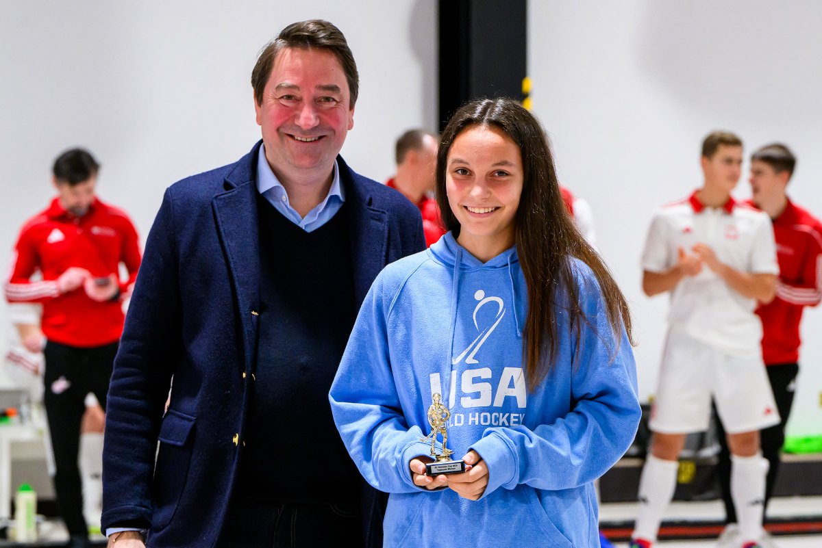 USAFieldHockey's tweet photo. 2025 Rohrmax Cup Champions! 🏆

Reese D'Ariano was named the women's top goalscorer, finishing the tournament with 22 goals. https://t.co/XI81548mMo