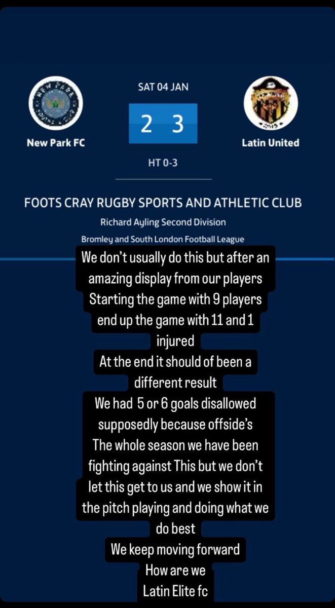 Union latina sporting club/latin United fc tweet media